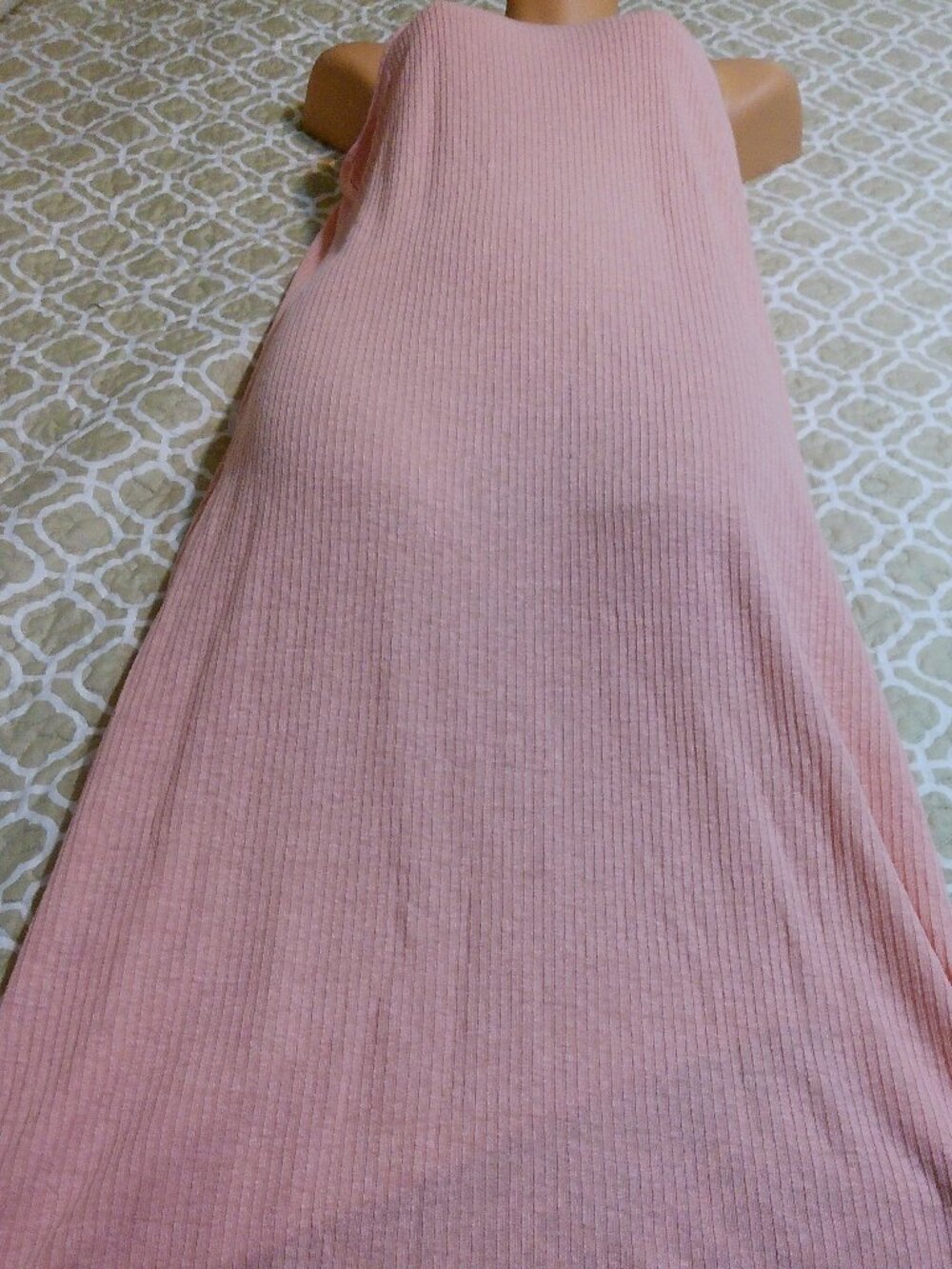 OLD NAVY PEACH MAXI TANK DRESS SPLIT UP SIDE GOOD CONDITION SIZE SM